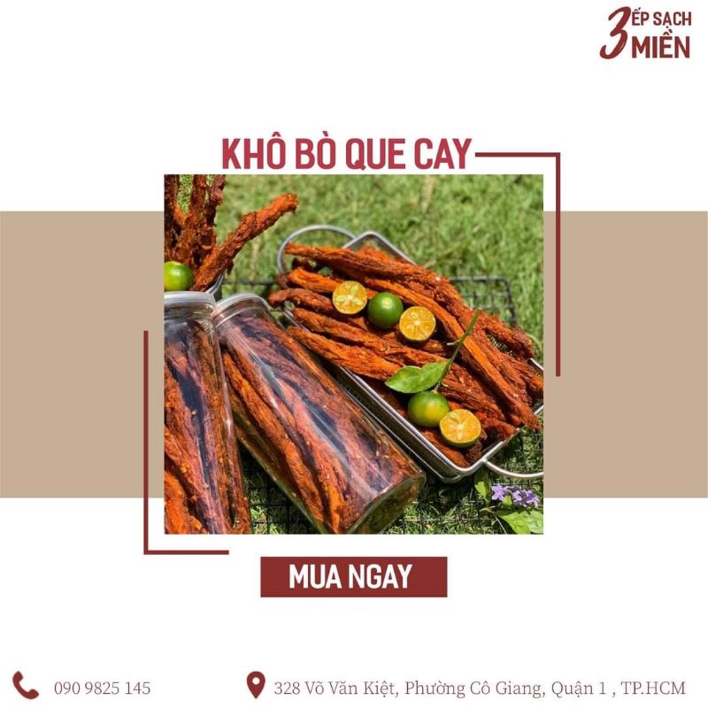 Khô Bò Que Cay 250gr