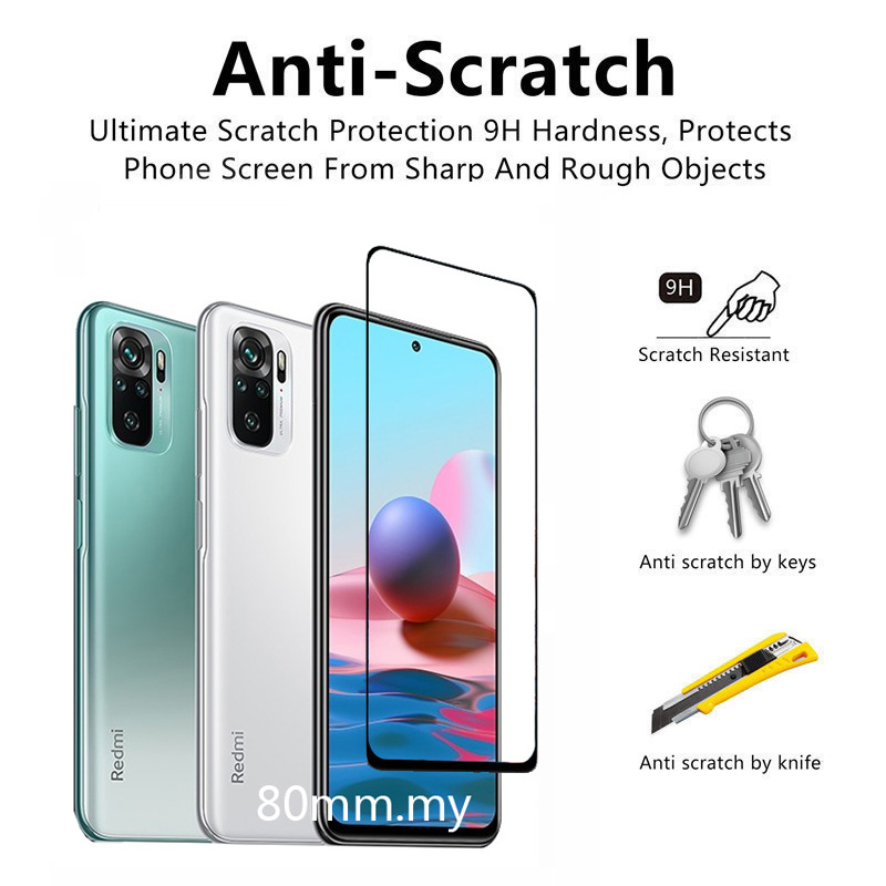 Xiaomi Redmi Note 10 Pro Screen Protector Tempered Glass For Xiaomi Redmi Note 10 9T 9S 9 Pro Mi 10T Pro Lite Poco M3 X3 NFC Full Coverage Screen Protector + Camera Lens Protector