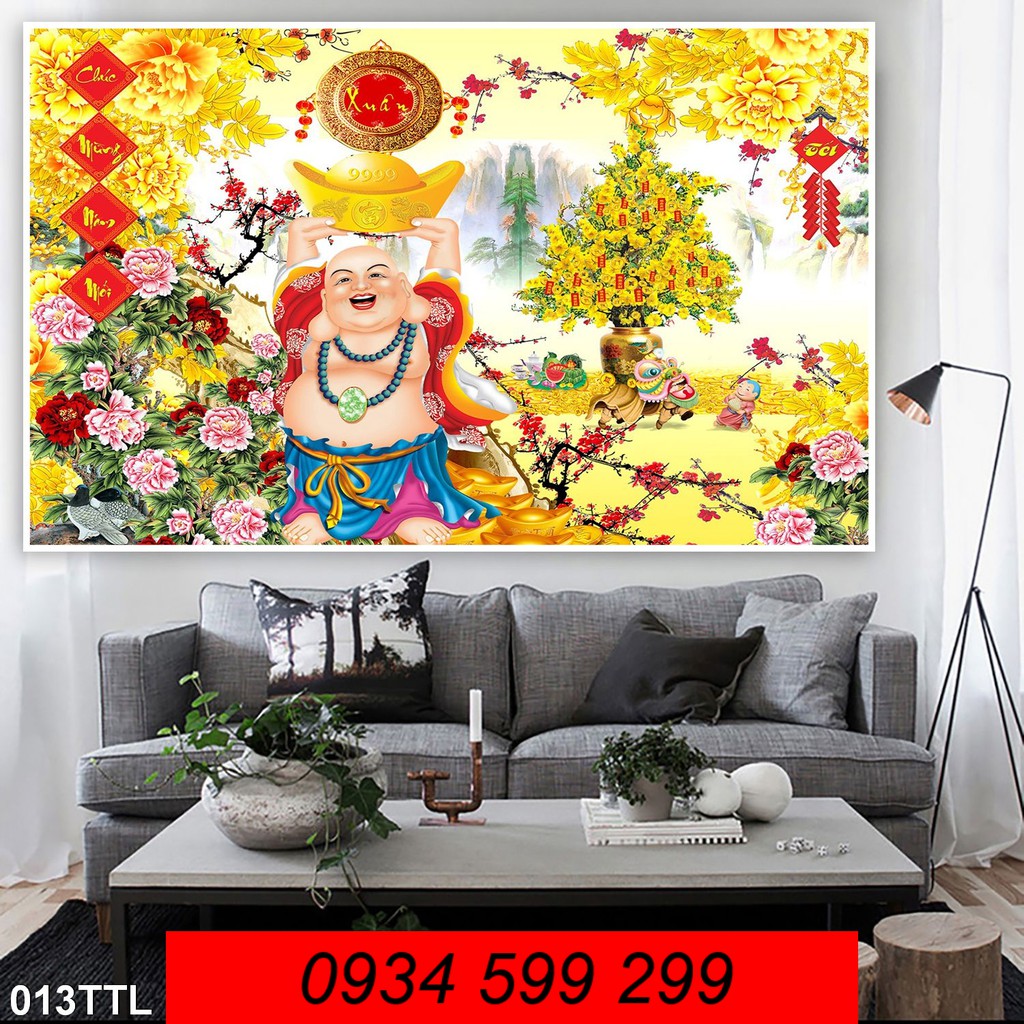 Gạch tranh 3D tượng phật di lặc- tranh gạch men MC
