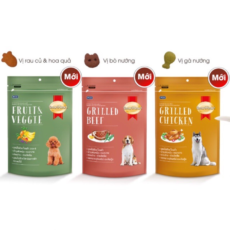 Bánh Thưởng,Snack cho Chó Smartheart Dog Treats 100g