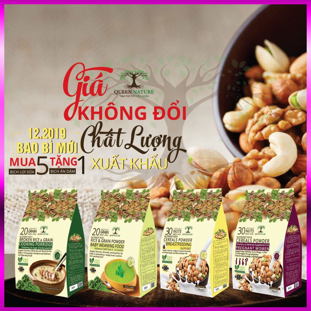 NGŨ CỐC BÀ BẦU 30 HẠT QUEEN NATURE 800GR [XUẤT KHẨU]