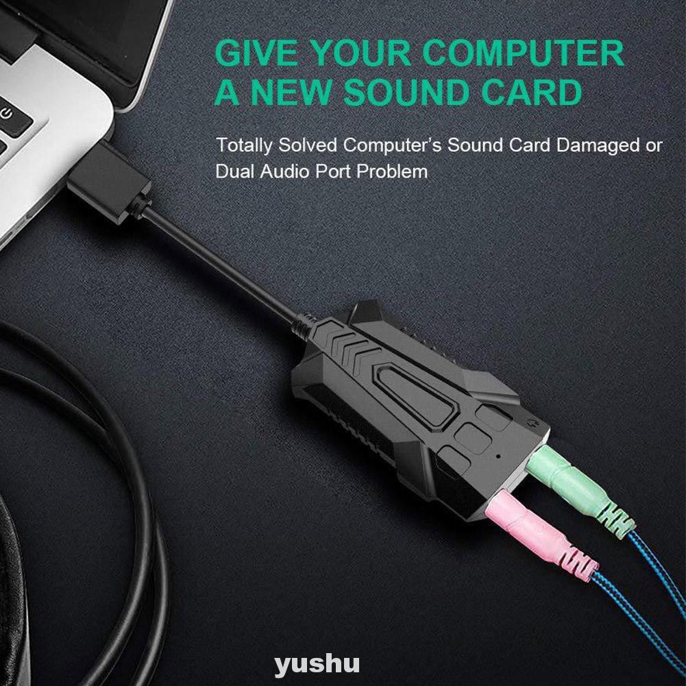 CHANNEL Card Âm Thanh Usb 2.0 7.1 Kèm Phụ Kiện Chuyên Dụng