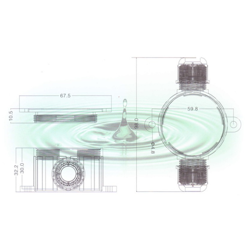 Hộp Cút Đấu Dây Điện Thẳng Chữ I Chống Nước IP68 BI-68