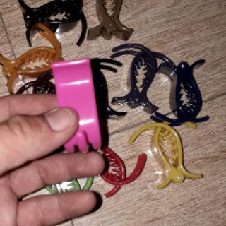 Set 6 cái cạp tóc bằng nhựa có 3 càng