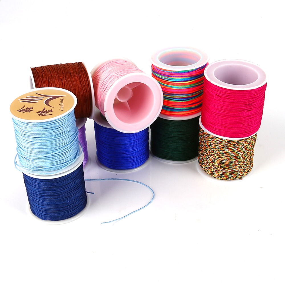 BEADIA Cuộn Dây Nylon Dùng Làm Đồ Trang Sức Thủ Công Tiện Lợi 50m 0.8mm