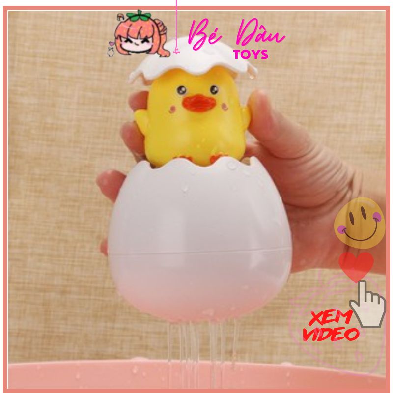 Đồ chơi trứng vịt tự nở phun nước trong nhà tắm cho bé
