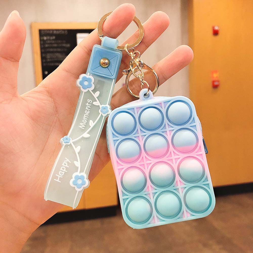 Ví Đựng Tiền Xu Mini Bằng Silicon Giảm Căng Thẳng Có Móc Khóa