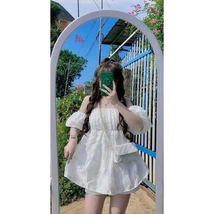 Sét trễ vai trắng tiểu thư HS6