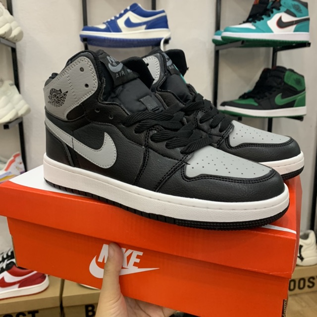 (Fullbox+bill) Giầy Jordan 1 đen xám cao cổ hàng siêu đẹp | BigBuy360 - bigbuy360.vn