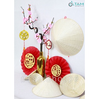 [ĐAN LÁT TỈ MỈ - NHIỀU SIZE] Nón lá trang trí hàng đẹp nhiều cỡ
