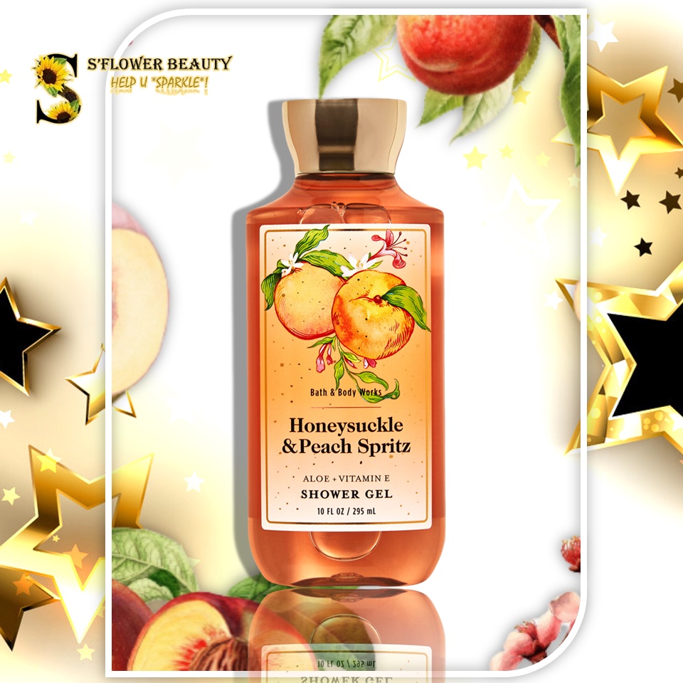 Gel Tắm Lưu Hương Dưỡng Ẩm Mịn Da Bath &amp; Body Works - Honeysuckle Peach Spritz | White Tea Sage | Buttercups Berry