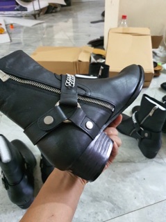 Harness boots da bò đế phíp