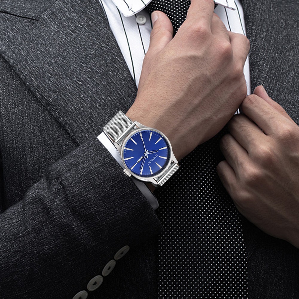 Đồng hồ quartz CRRJU chất liệu thép không gỉ chống thấm nước 2108m