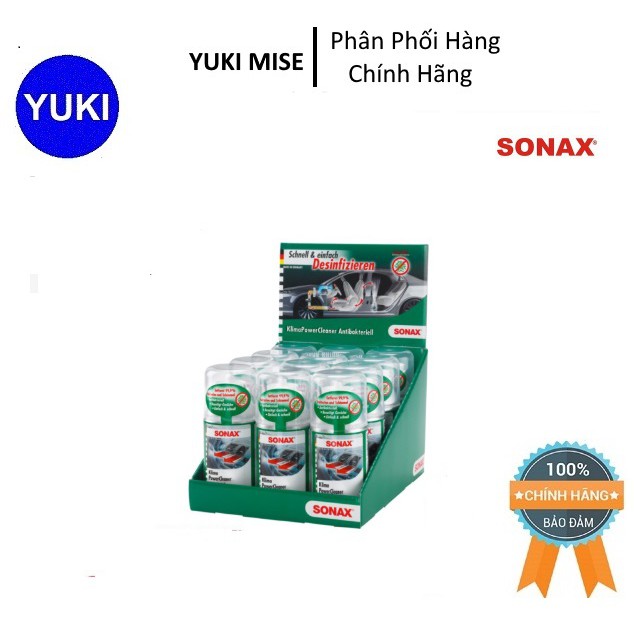 Xịt Diệt Khuẩn Dạng Hơi Tự Động Làm Sạch Khử Mùi SONAX AC Cleaner 323100 YUKI MISE Phân Phối Chính Hãng💯