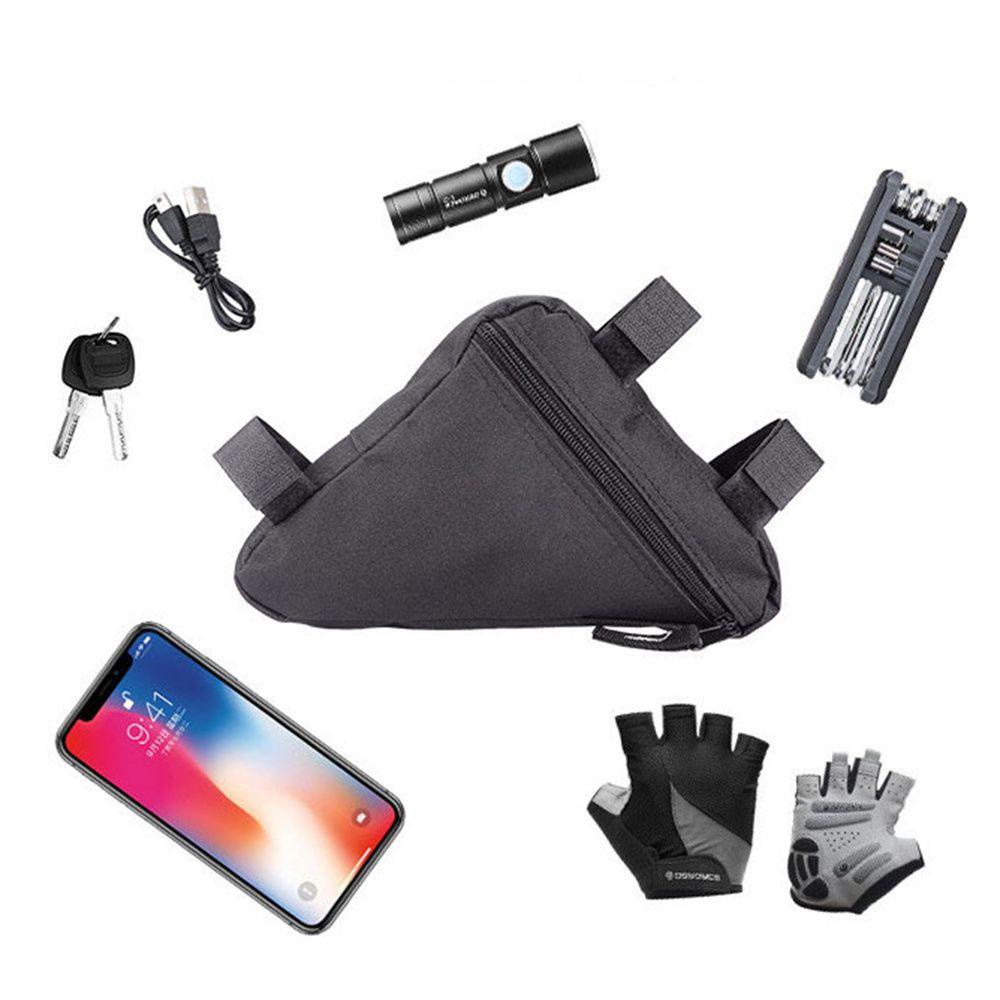 VANES1 Túi Tam Giác Màu Đen Đựng Vật Dụng Tiện Lợi Cho Xe Đạp