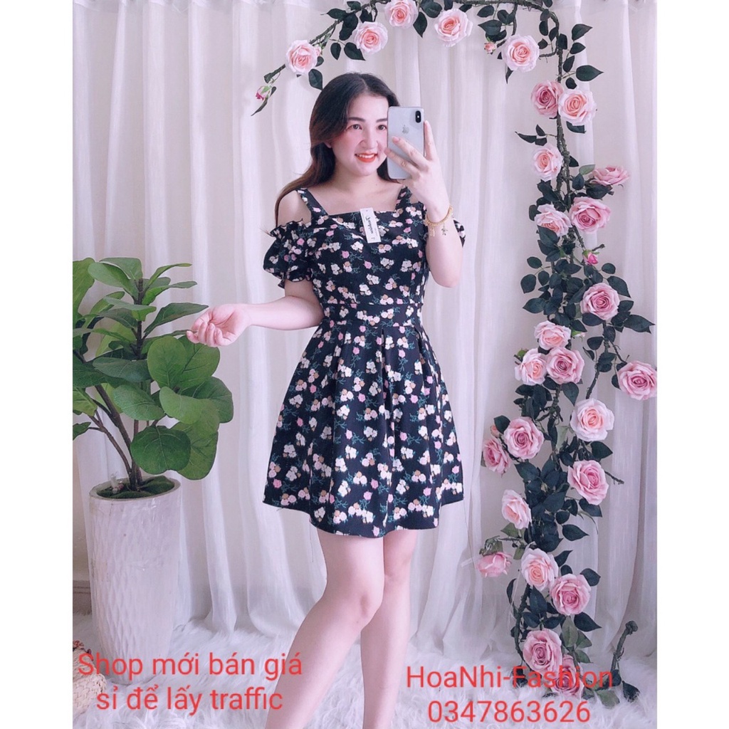 Đầm trễ vai (có kèm quần đùi trong) chất liệu lụa Nhật mịn nhẹ thoáng mát | BigBuy360 - bigbuy360.vn