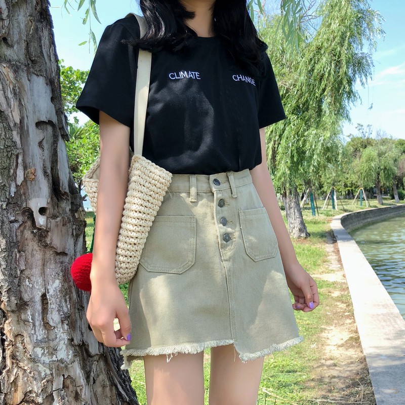 [Bán chạy] Chân váy Kaki chữ A Ulzzang VJN22 | BigBuy360 - bigbuy360.vn