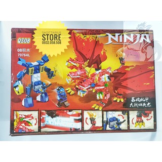 [Hot] Lego QS08-70764L Lắp Ráp Rồng Lửa 4 Đầu ( Có đèn , âm thanh - 660 Mảnh ) [ Có Sẵn ]