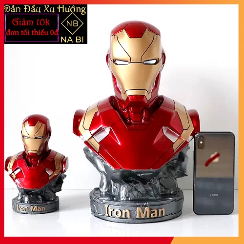 Mô hình tượng bán thân Iron Man Tony Stark MK 46 MK-46 MK46 cao 36 cm nhân vật người Sắt ironman Marvel Avengers