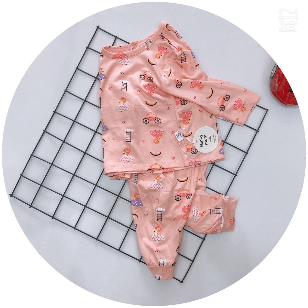 Bộ Đồ Dài Bé Trai, Bé Gái Size Lớn Minky Mom Vải Thun Lạnh Mềm Mỏng, Chất Mát, Bộ Mặc Nhà Cho Bé Thu Đông AN.KID