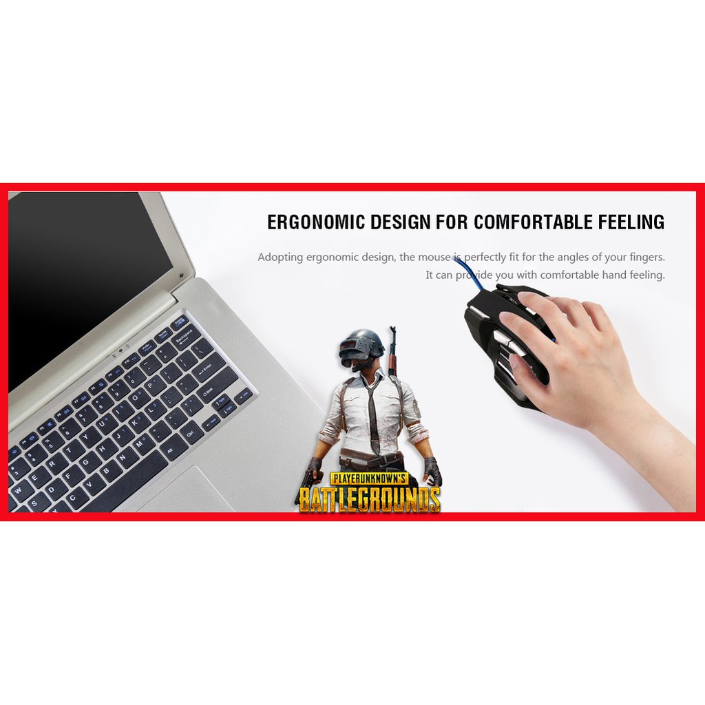 Chuột Gaming X3 chuyên game, chơi PUBG , ROS , game FPS, có LED, | BigBuy360 - bigbuy360.vn