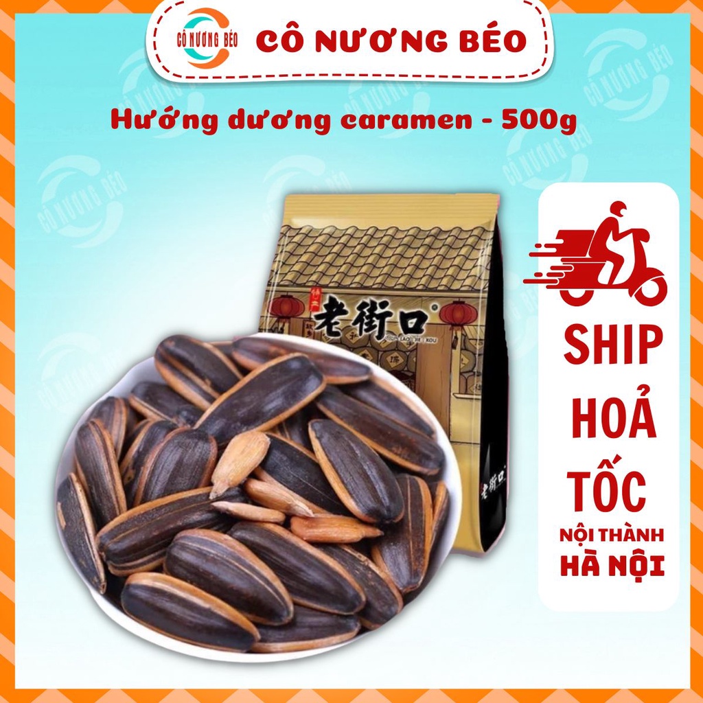 Hướng dương tẩm vị Caramen gói 500g - Đồ ăn vặt cô nương béo