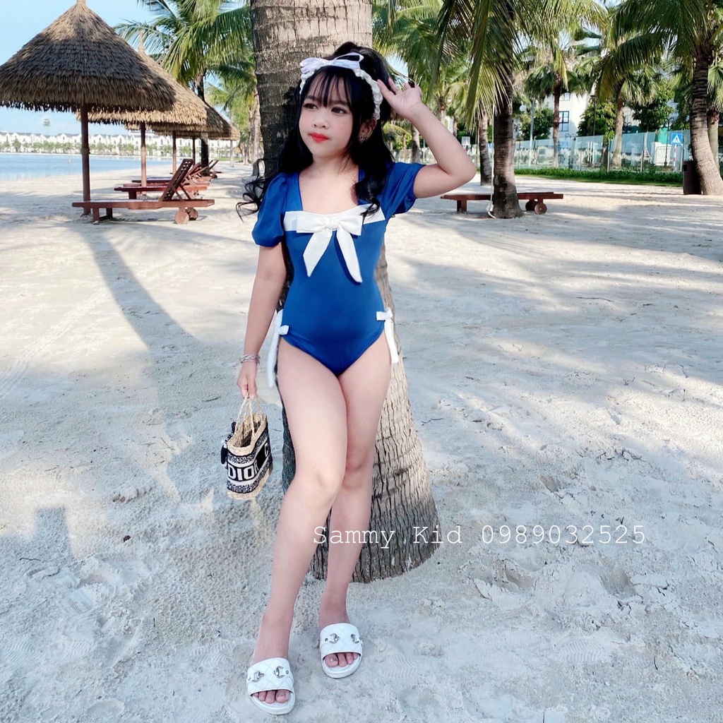 Bikini Nơ lụa tiểu thư cho bé gái size đại 15-41kg điệu đà sang chảnh