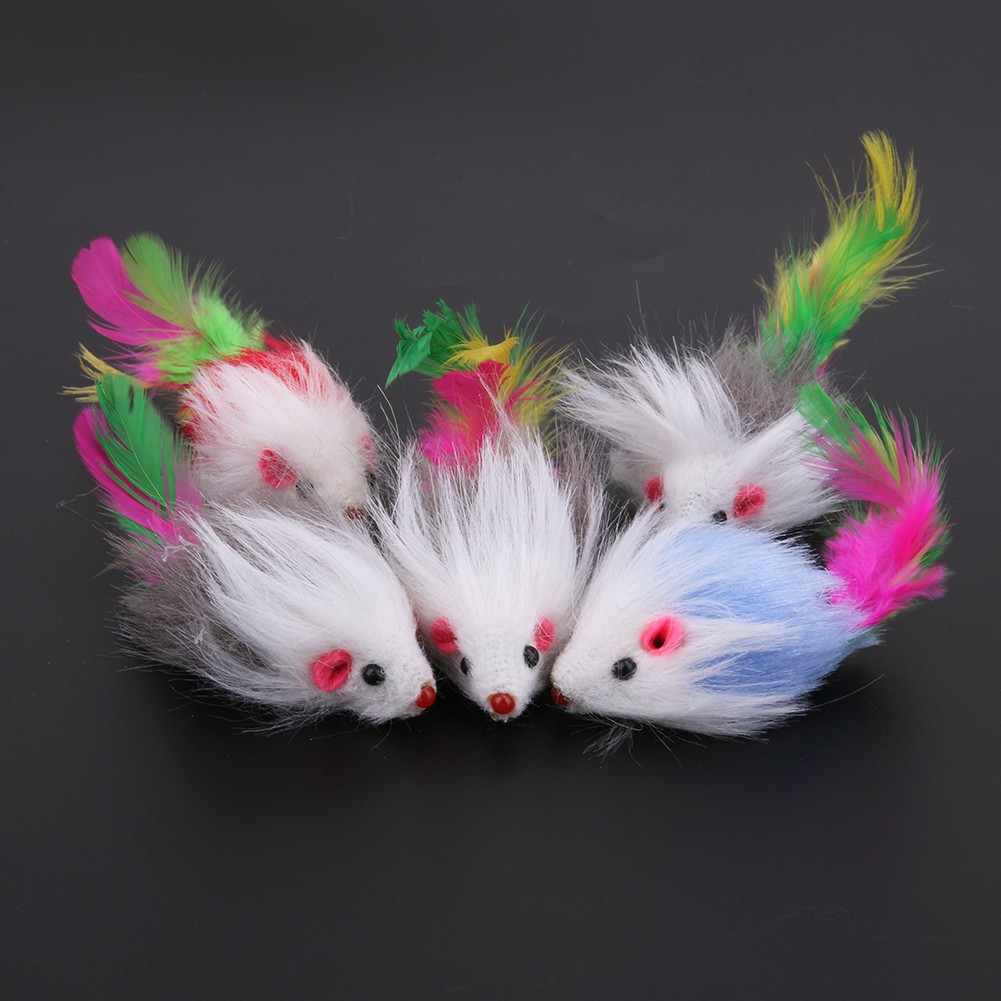 Set 5 chú chuột nhân tạo đồ chơi cho mèo cưng