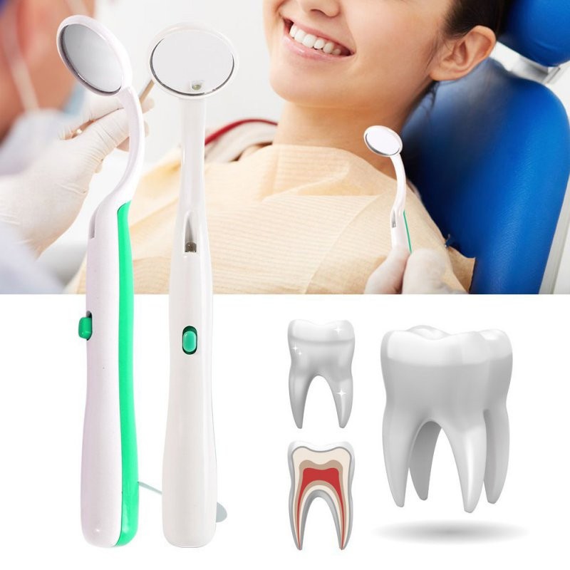 Gương nha khoa tích hợp đèn LED chăm sóc răng miệng cao cấp tiện dụng