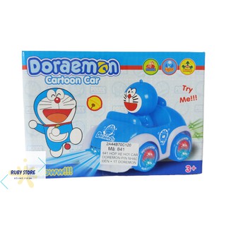 XE Ô TÔ HOẠT HÌNH DORAEMON TỰ CHẠY, CÓ ĐÈN & NHẠC (Dùng pin)