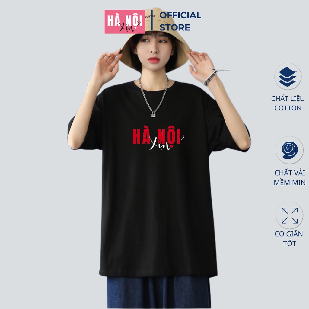 Áo thun nam nữ Unisex in HÀ NỘI XỊN phiên bản Premium Cao Cấp Chất Liệu 100% Cotton mềm mại, thoáng mát | BigBuy360 - bigbuy360.vn