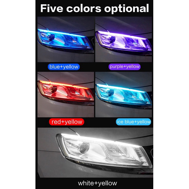 Set 2 Dây Đèn Led 30cm 45cm 60cm Cho Xe Hơi