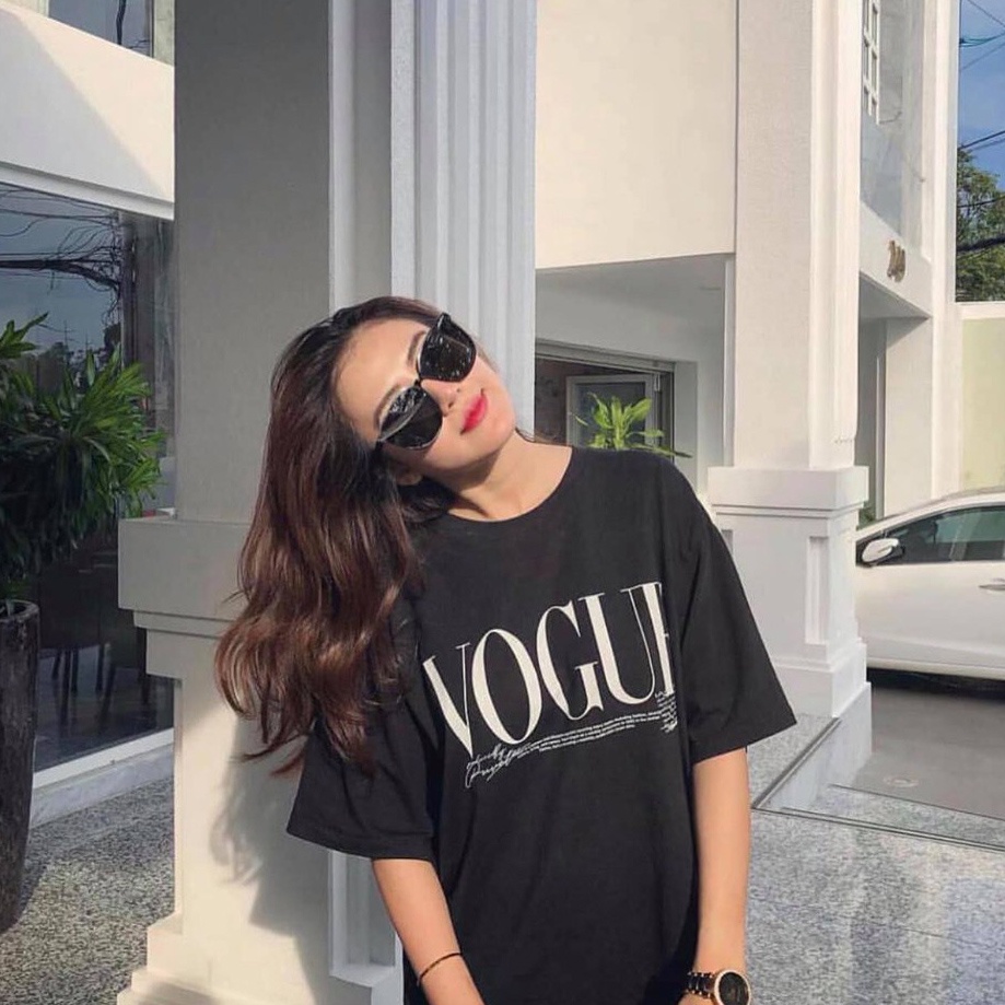 ÁO THUN TRẮNG ĐEN VOGUE UNISEX