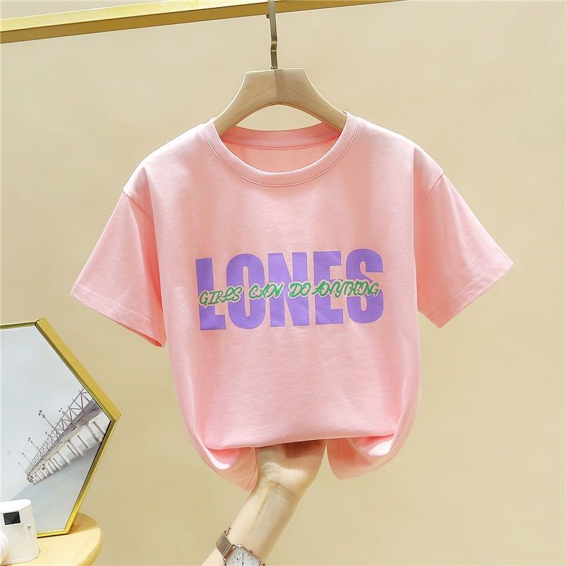 Áo Thun Cotton Tay Ngắn Phong Cách Mới 2022 Cho Bé Gái