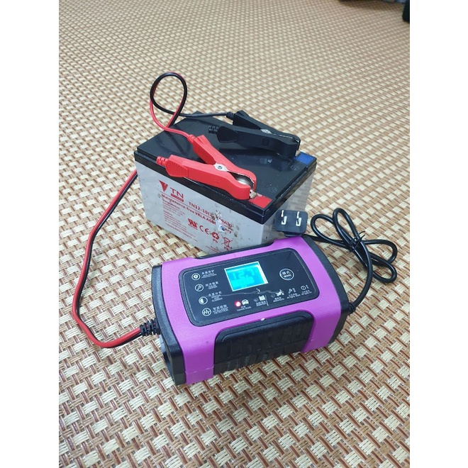 Sạc Ắc Quy thông minh cho Ô tô, xe máy & xe điện trẻ em 12V 6A - Phục hồi ắc quy - Khử Sunfat - Sạc thông minh 12V