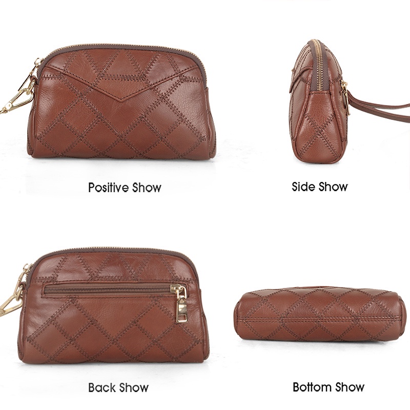 Ví cầm tay Cobbler Legend chất liệu da dáng dài có khóa kéo thời trang cho nam