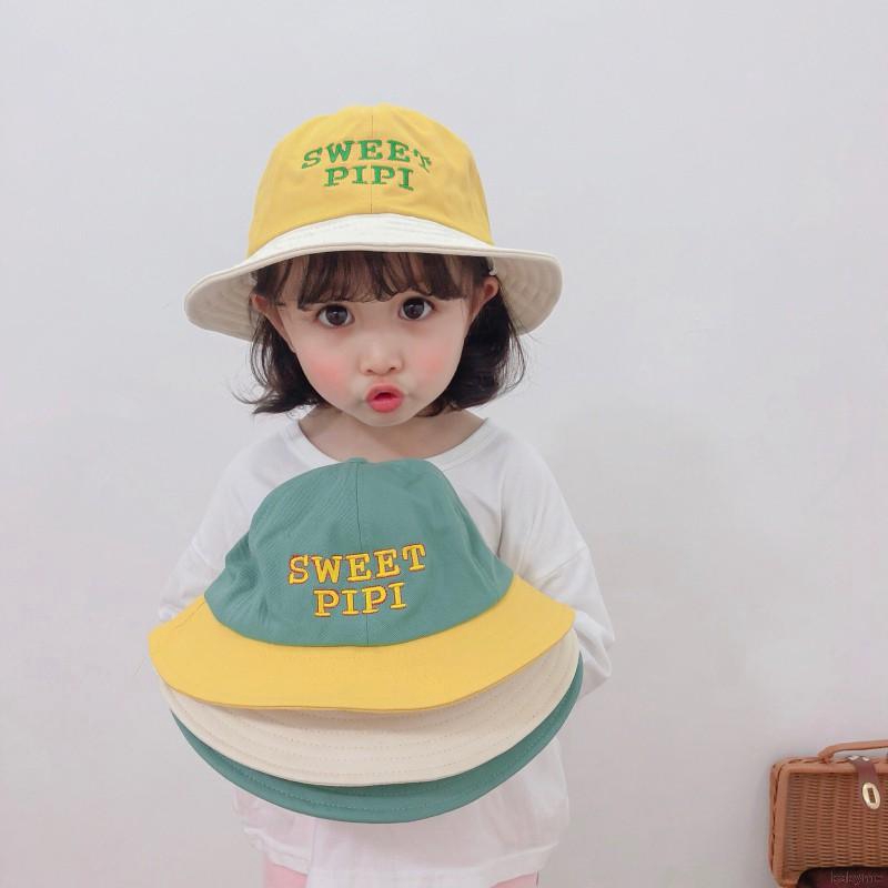Mũ Tai Bèo Vành Tròn Màu Trơn Xinh Xắn Cho Bé Gái