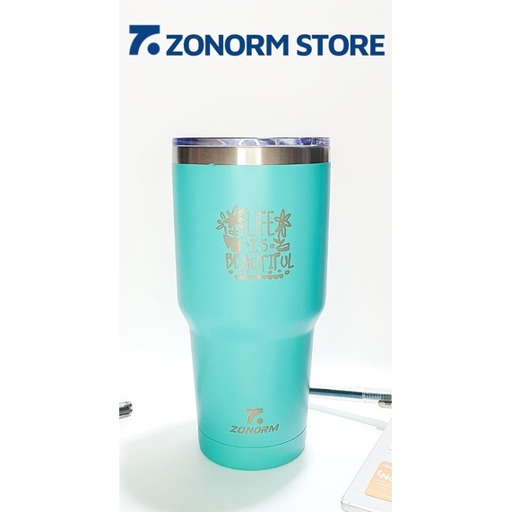 LY GIỮ NHIỆT ZONORM 900ML SƠN NHÁM TĨNH ĐIỆN CAO CẤP - KÈM TÚI VÀ ỐNG HÚT