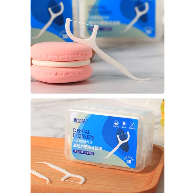 Hộp 50 Cây Tăm Chỉ Nha Khoa Dental Flossers