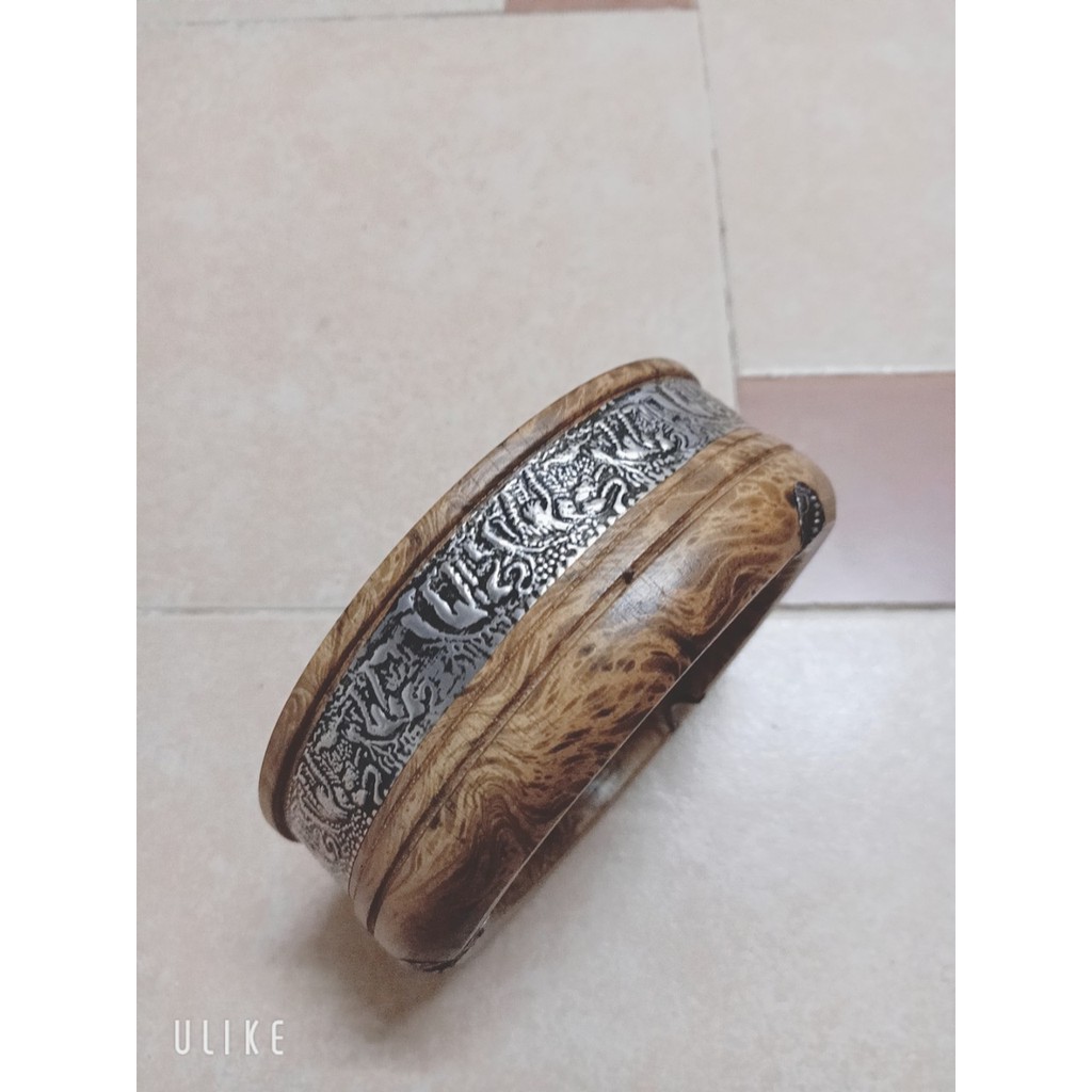 Gạt tàn thuốc lá, xì gà gỗ hình tròn hàng Thái Lan cỡ to 14cm