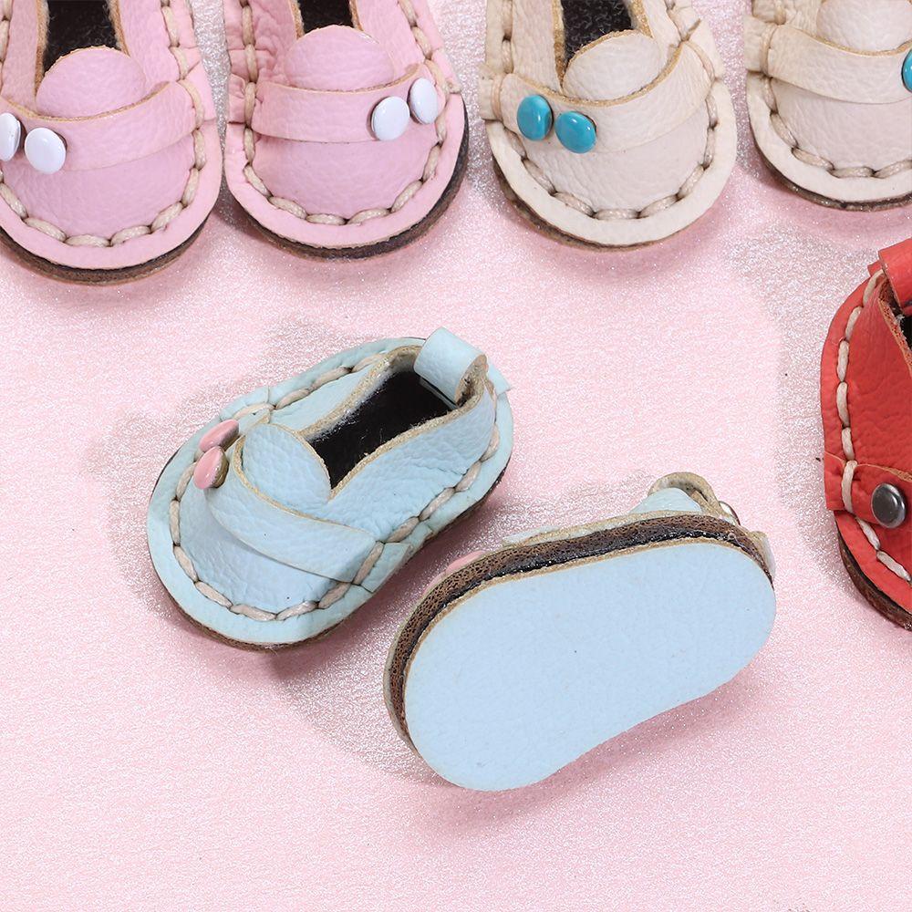 Giày Búp Bê Da Bò 5 Màu Tự Chọn Cho Búp Bê OB11 Tỉ Lệ 1 / 11