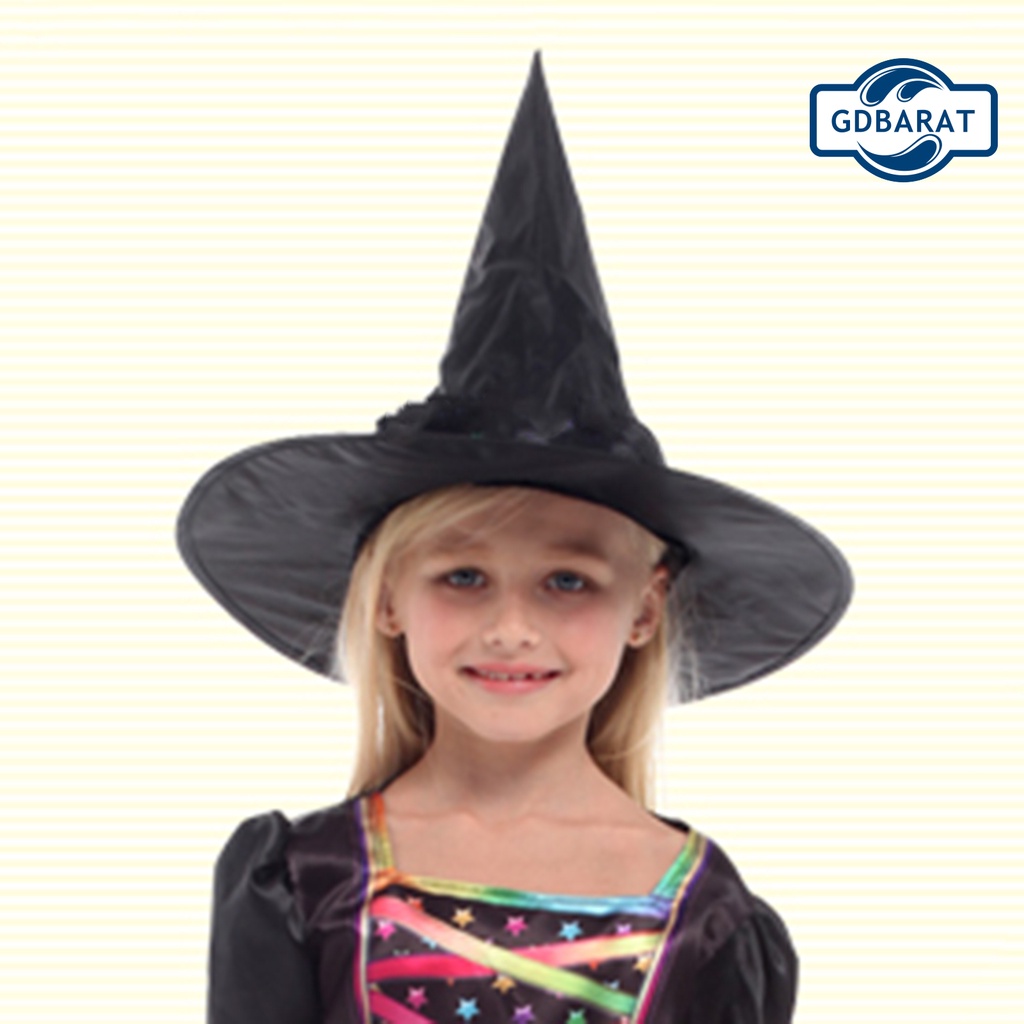Nón Phù Thủy Màu Đen Sáng Tạo Cá Tính Cho Tiệc Halloween