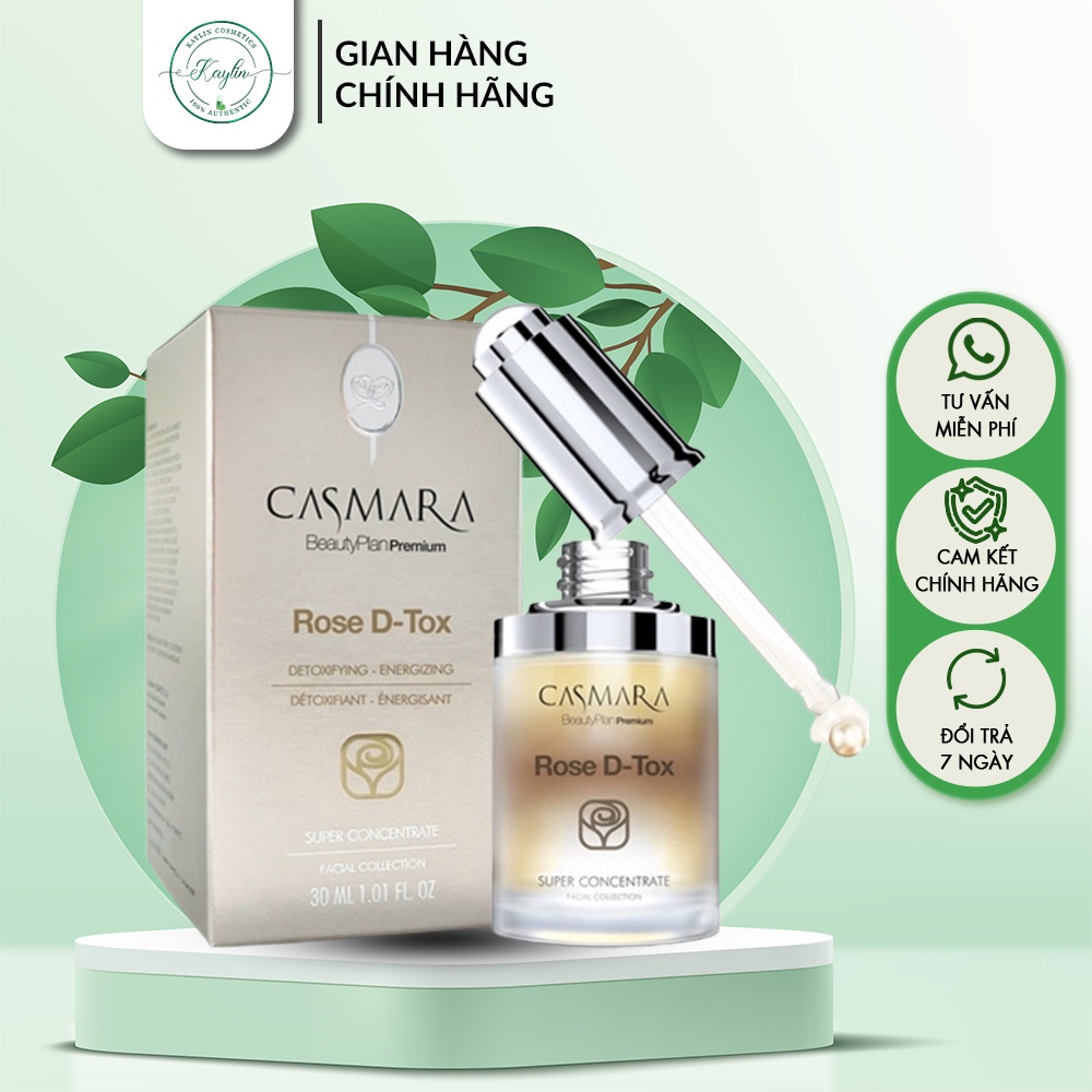 Huyết Thanh Siêu Cô Đặc Thải Độc Da Casmara Rose D-Tox Ngăn Ngừa Viêm, Se Khít Lỗ Chân Lông - PQ61