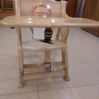Ghế ăn dặm bằng gỗ cho bé