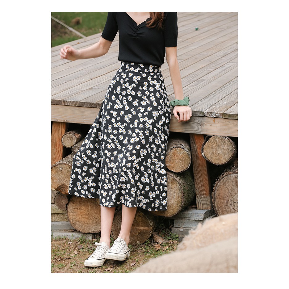 Chân Váy Voan Vintage Midi Dáng Dài 2 Lớp hàng loại đẹp - Mono Boutique | BigBuy360 - bigbuy360.vn