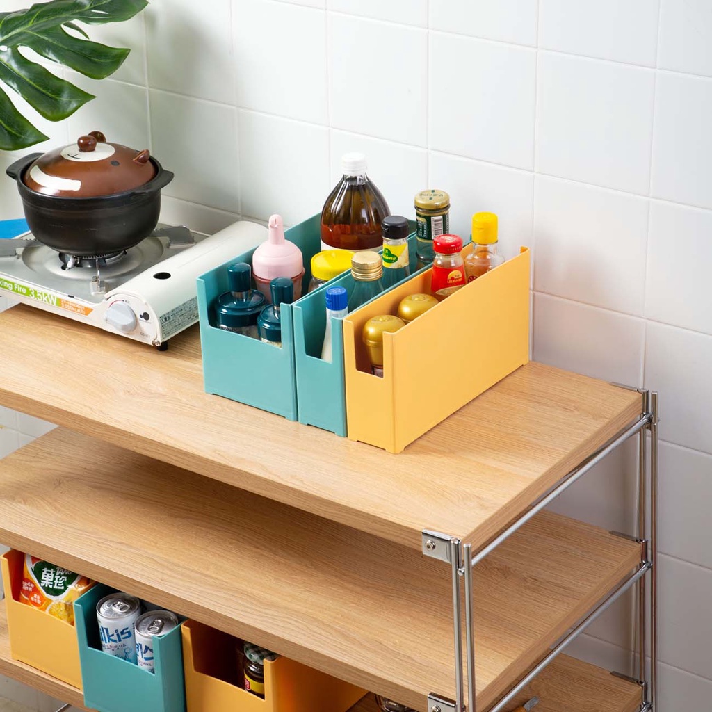 Jujiajia ins Hộp Đựng Đồ Dùng Nhà Bếp Tiết Kiệm Không Gian Góc Phải Bằng PP Dày Dặn Có Thể Xếp Chồng Được Thiết Kế Góc Phả