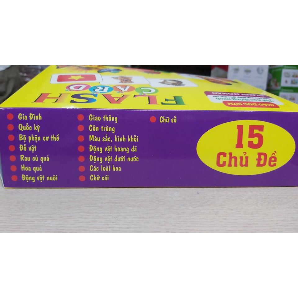 Thẻ học song ngữ FlashCard cho bé trai và bé gái phát triển trí thông minh theo phương pháp Glenn Doman, khuyến mãi