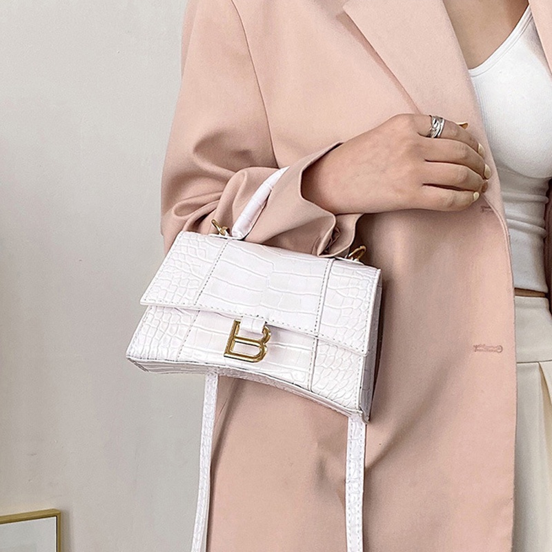 Túi xách IELGY họa tiết da cá sấu đơn màu phong cách Hàn Quốc dành cho nữ