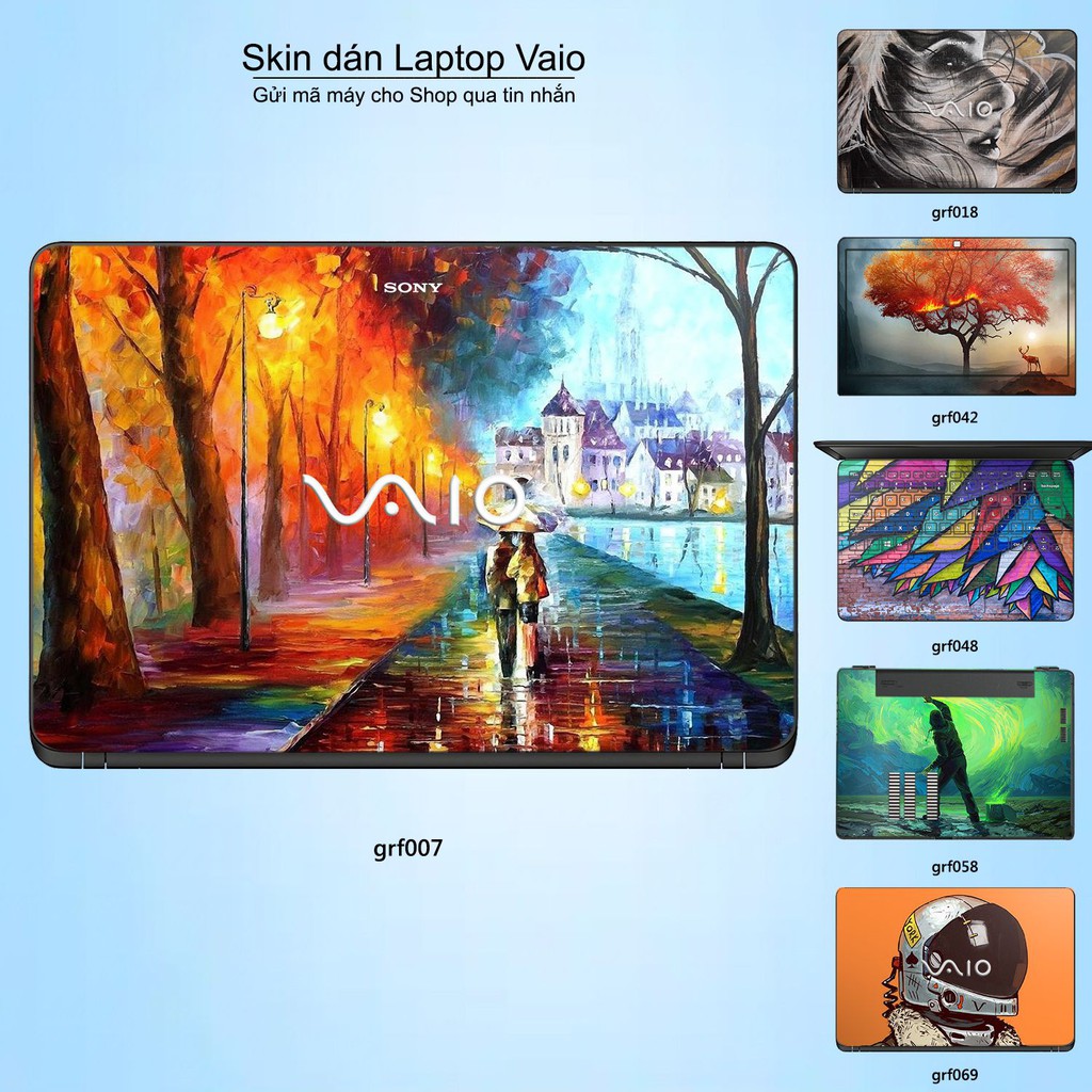 Skin dán Laptop Sony Vaio in hình nghệ thuật graffiti (inbox mã máy cho Shop)