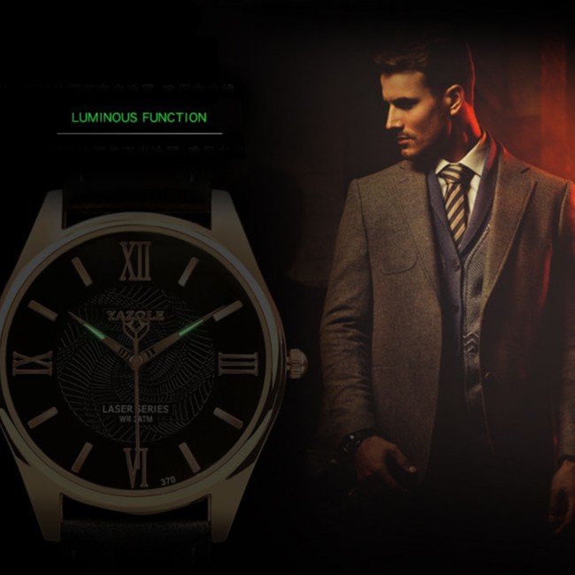 Đồng hồ nam dây da chính hãng YAZOLE tuyệt đẹp, lên tay sang trọng chắc chắn, chống nước tốt ( Mã: YA01 ) | BigBuy360 - bigbuy360.vn